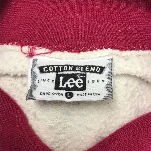 Lee Vintage Women’s Sweatshirt with Contrast Collar and Graphic, Beige, size L - Picture 5 of 7